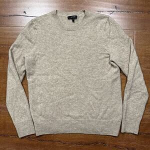 Quince 100% Cashmere Sweater Womens M Brown Oatmeal Pullover Crewneck Sweatshirt